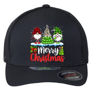 Cute Gnomes Merry Christmas Light Family Gnome Xmas Matching Flexfit Unipanel Trucker Cap