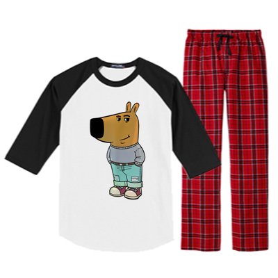 Chill Guy Meme Raglan Sleeve Pajama Set