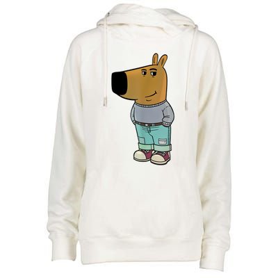 Chill Guy Meme Womens Funnel Neck Pullover Hood