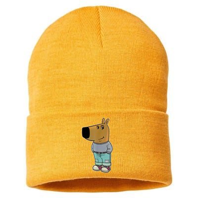 Chill Guy Meme Sustainable Knit Beanie