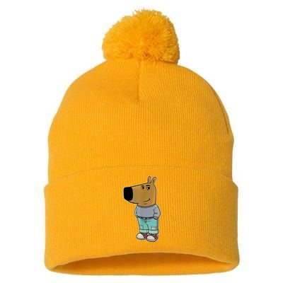 Chill Guy Meme Pom Pom 12in Knit Beanie