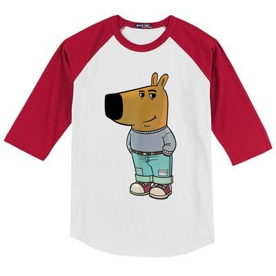 Chill Guy Meme Kids Colorblock Raglan Jersey