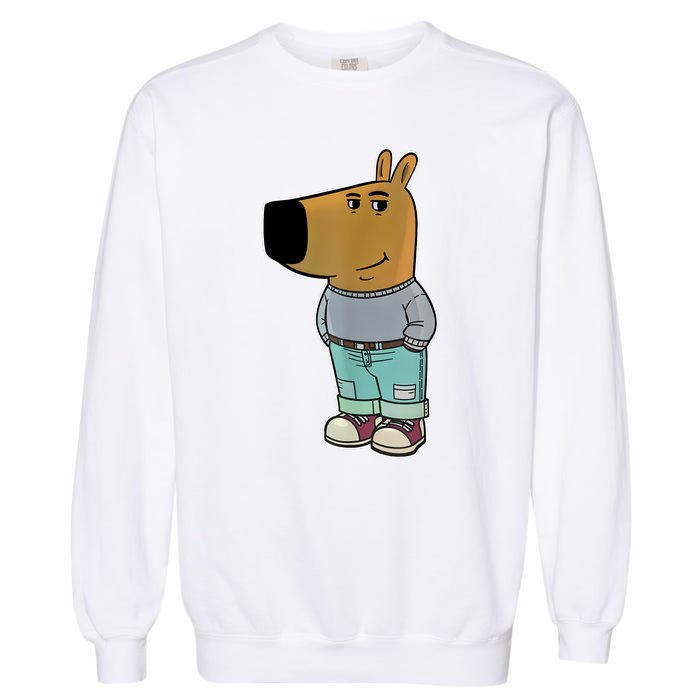 Chill Guy Meme Garment-Dyed Sweatshirt