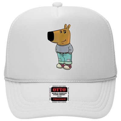 Chill Guy Meme High Crown Mesh Back Trucker Hat