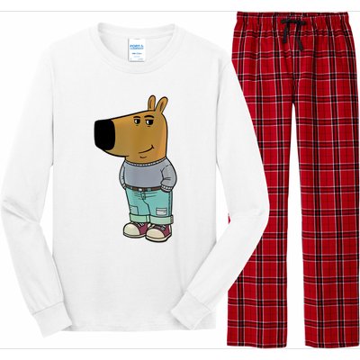 Chill Guy Meme Long Sleeve Pajama Set