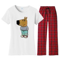 Chill Guy Meme Women's Flannel Pajama Set