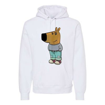 Chill Guy Meme Premium Hoodie