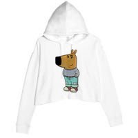 Chill Guy Meme Crop Fleece Hoodie