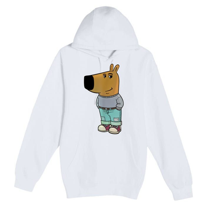 Chill Guy Meme Premium Pullover Hoodie