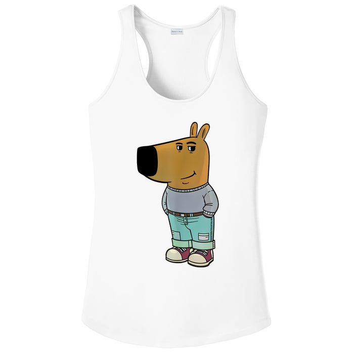 Chill Guy Meme Ladies PosiCharge Competitor Racerback Tank