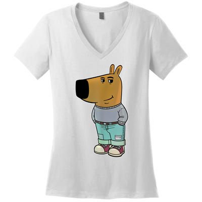 Chill Guy Meme Women's V-Neck T-Shirt