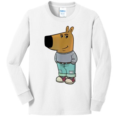 Chill Guy Meme Kids Long Sleeve Shirt