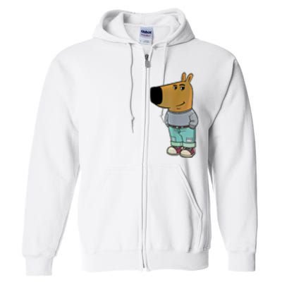 Chill Guy Meme Full Zip Hoodie