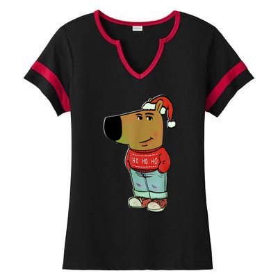 Chill Guy My New Character Meme Christmas Chill Guy Ladies Halftime Notch Neck Tee