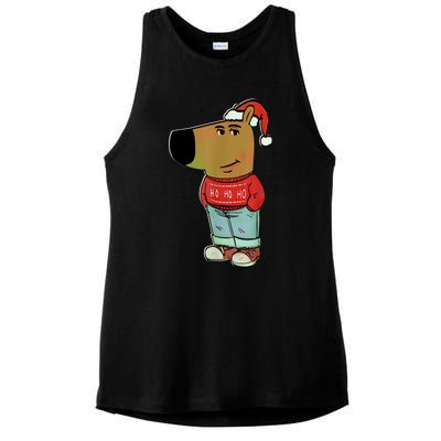 Chill Guy My New Character Meme Christmas Chill Guy Ladies PosiCharge Tri-Blend Wicking Tank