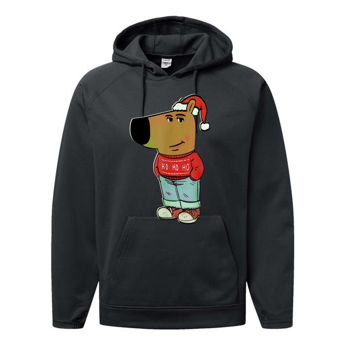 Chill Guy My New Character Meme Christmas Chill Guy Performance Fleece Hoodie