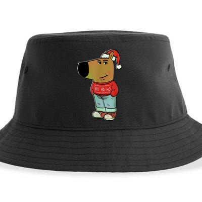 Chill Guy My New Character Meme Christmas Chill Guy Sustainable Bucket Hat