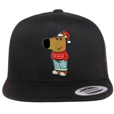 Chill Guy My New Character Meme Christmas Chill Guy Flat Bill Trucker Hat