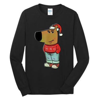 Chill Guy My New Character Meme Christmas Chill Guy Tall Long Sleeve T-Shirt