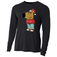 Chill Guy My New Character Meme Christmas Chill Guy Cooling Performance Long Sleeve Crew