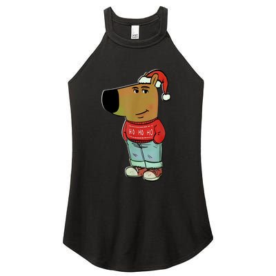 Chill Guy My New Character Meme Christmas Chill Guy Women's Perfect Tri Rocker Tank