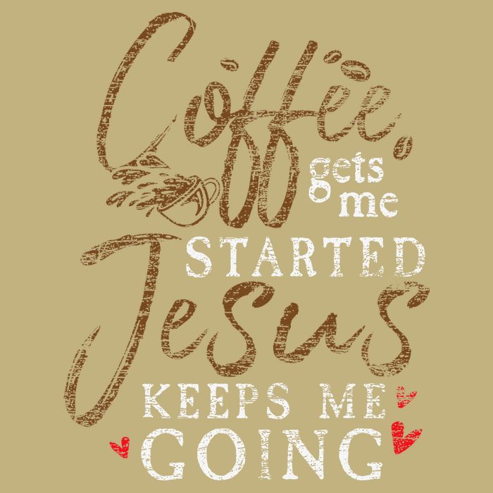 Coffee Gets Me Started Jesus Keeps Me Going Funny Jesus Magnet