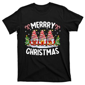 Cute Gnomes Merry Christmas Light Family Gnome Xmas Matching T-Shirt