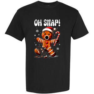 Christmas Gingerbread Man Oh Snap Outfit Pajama Garment-Dyed Heavyweight T-Shirt