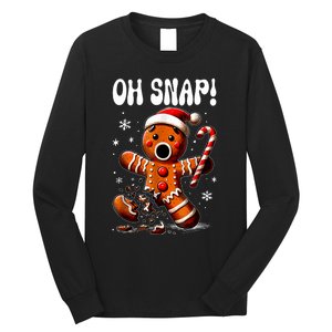 Christmas Gingerbread Man Oh Snap Outfit Pajama Long Sleeve Shirt