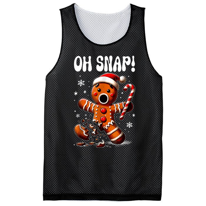 Christmas Gingerbread Man Oh Snap Outfit Pajama Mesh Reversible Basketball Jersey Tank