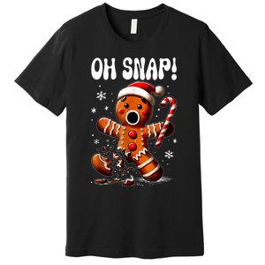 Christmas Gingerbread Man Oh Snap Outfit Pajama Premium T-Shirt