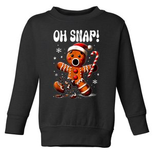 Christmas Gingerbread Man Oh Snap Outfit Pajama Toddler Sweatshirt