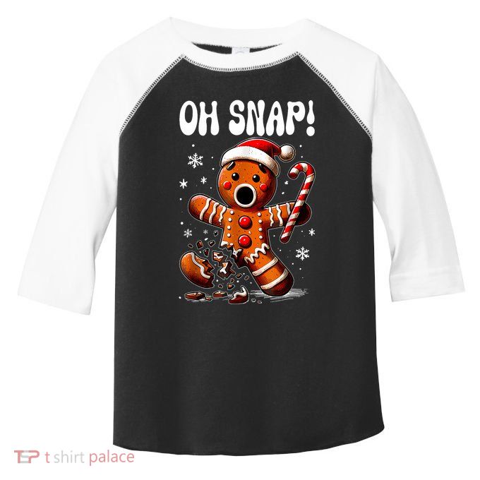 Christmas Gingerbread Man Oh Snap Outfit Pajama Toddler Fine Jersey T-Shirt