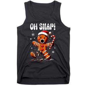 Christmas Gingerbread Man Oh Snap Outfit Pajama Tank Top