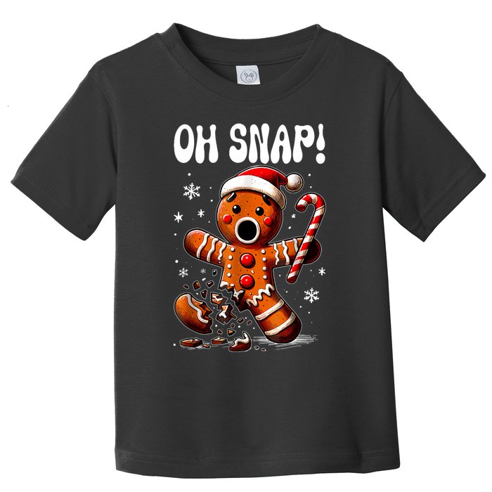 Christmas Gingerbread Man Oh Snap Outfit Pajama Toddler T-Shirt