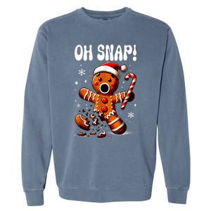 Christmas Gingerbread Man Oh Snap Outfit Pajama Garment-Dyed Sweatshirt