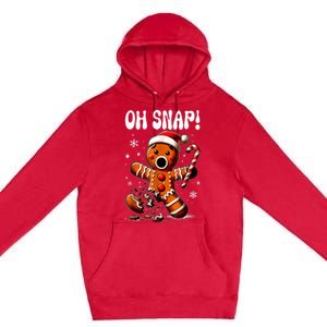 Christmas Gingerbread Man Oh Snap Outfit Pajama Premium Pullover Hoodie