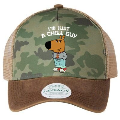 Chill Guy Meme Character Funny IM Just A Chill Guy Dog Legacy Tie Dye Trucker Hat
