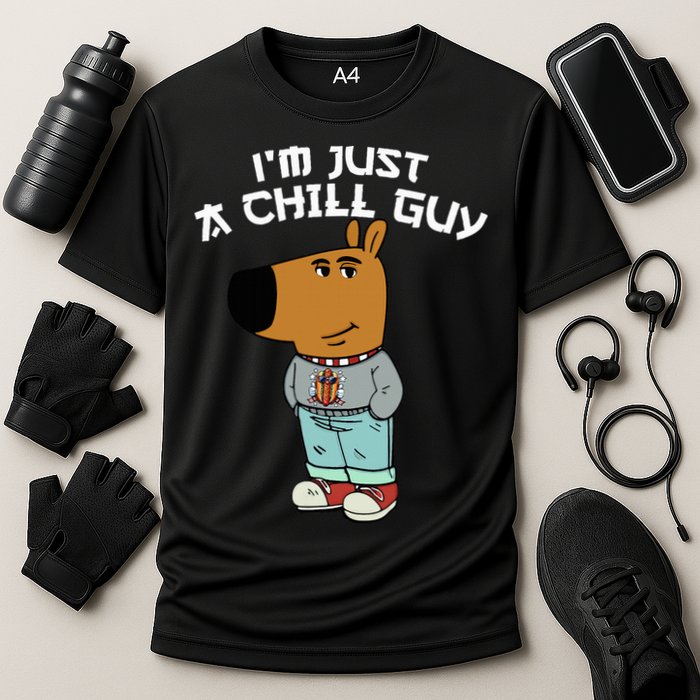 Chill Guy Meme Character Funny IM Just A Chill Guy Dog Cooling Performance Crew T-Shirt