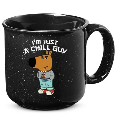 Chill Guy Meme Character Funny IM Just A Chill Guy Dog 15oz Campfire Ceramic Mug