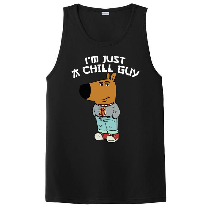 Chill Guy Meme Character Funny IM Just A Chill Guy Dog PosiCharge Competitor Tank