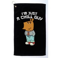 Chill Guy Meme Character Funny IM Just A Chill Guy Dog Golf Towel