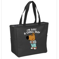 Chill Guy Meme Character Funny IM Just A Chill Guy Dog Zip Tote Bag