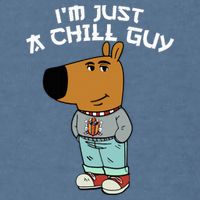 Chill Guy Meme Character Funny IM Just A Chill Guy Dog Garment-Dyed Sweatshirt