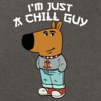 Chill Guy Meme Character Funny IM Just A Chill Guy Dog Cotton Canvas Backpack