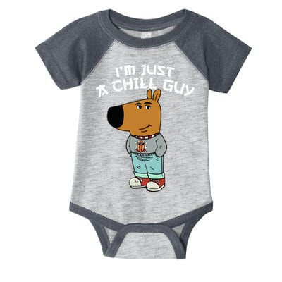 Chill Guy Meme Character Funny IM Just A Chill Guy Dog Infant Baby Jersey Bodysuit