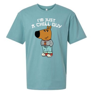 Chill Guy Meme Character Funny IM Just A Chill Guy Dog Sueded Cloud Jersey T-Shirt