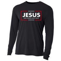 Christian Gifts Make America Godly Again Cooling Performance Long Sleeve Crew