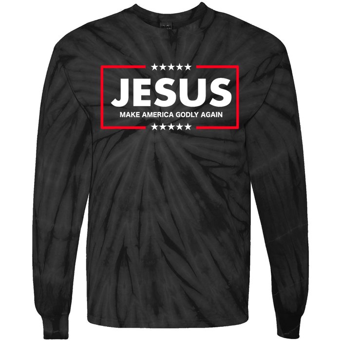 Christian Gifts Make America Godly Again Tie-Dye Long Sleeve Shirt