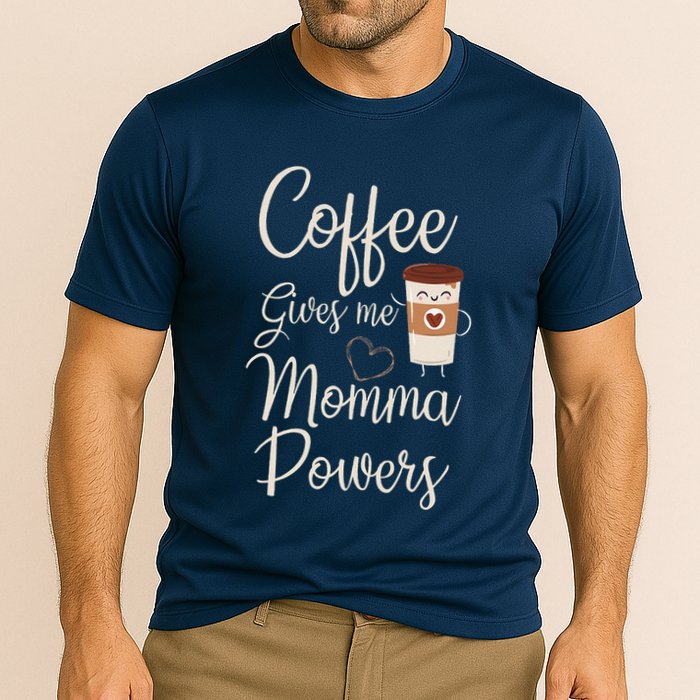 Coffee Gives Me Momma Powers MotherS Day Coffee Mom Cooling Performance Crew T-Shirt